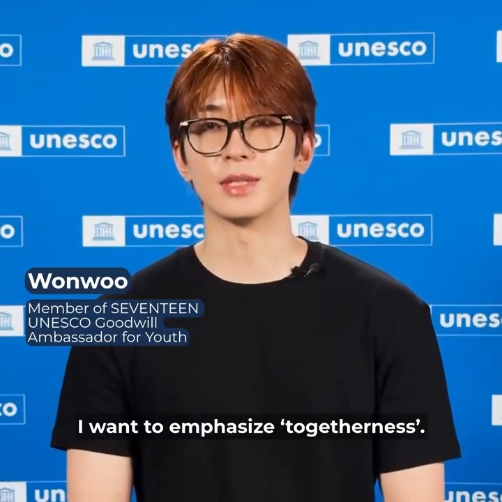 .UNESCO 🏛️ #Education #Sciences #Culture 🇺🇳's first-ever Goodwill Ambassador for #Youth 세븐틴(SEVENTEEN)'s highlights the power of music in connecting youth worldwide. By speaking up together, youth's collective voice can shape a brighter future: #GoingTogether #TeamSVT #세븐틴