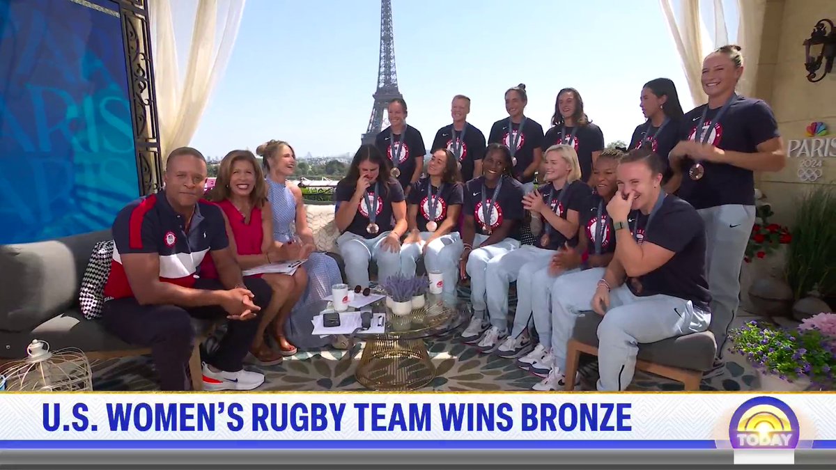 The Team USA’s women’s rugby team USA Rugby joins TODAY in Paris to talk about their win over Australia that earned them a bronze medal, share a message for young girls looking up to them in the sport and more! 🏉 #Paris2024
