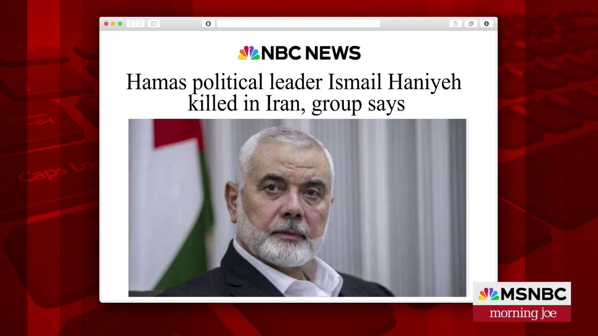 Hamas political leader killed in a strike in Iran. Matt Bradley has the latest reactions in the area and how it could affect a cease-fire deal.
