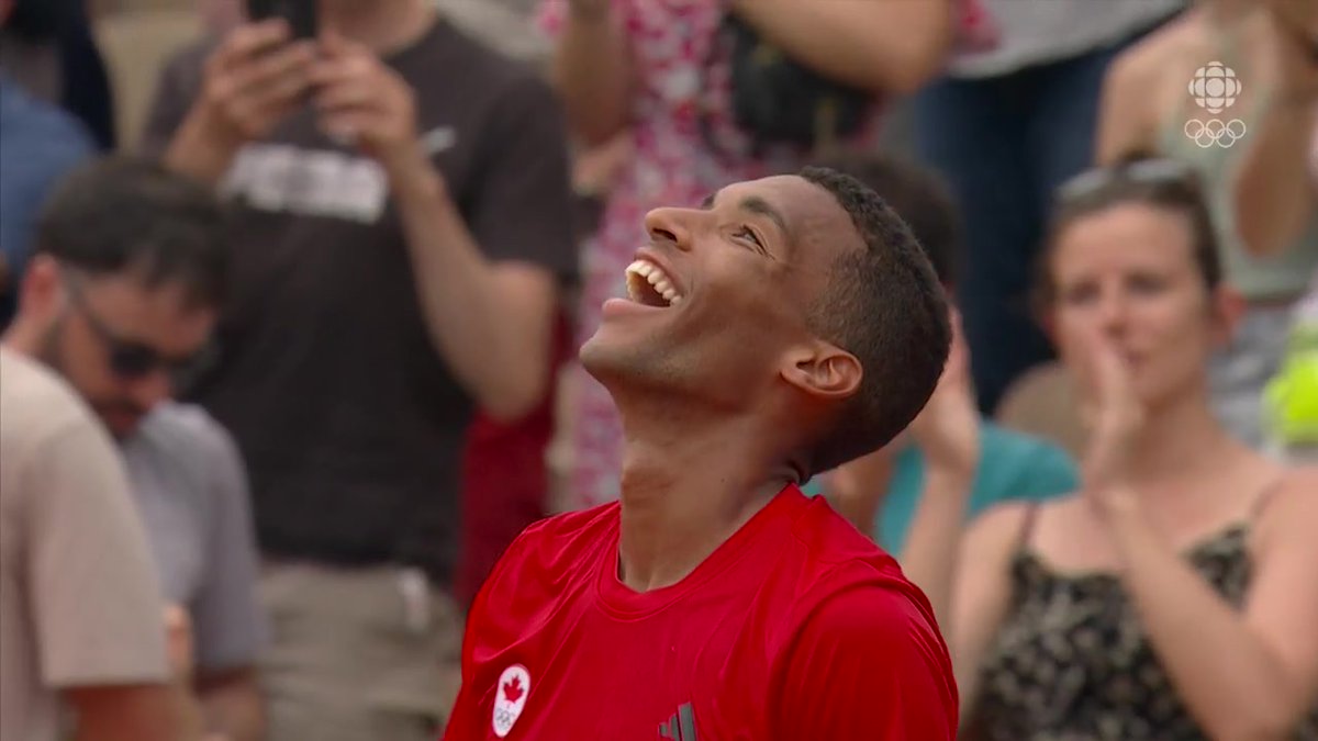 Félix Auger-Aliassime's reaction says it all 🇨🇦 The Canadian is moving on in men's singles at #Paris2024 Tennis Canada