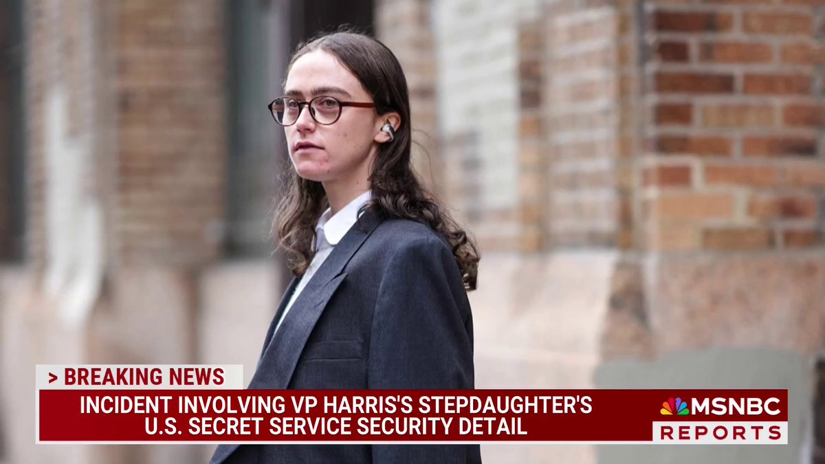 BREAKING: Incident involving VP Harris's stepdaughter's U.S. Secret Service security detail.