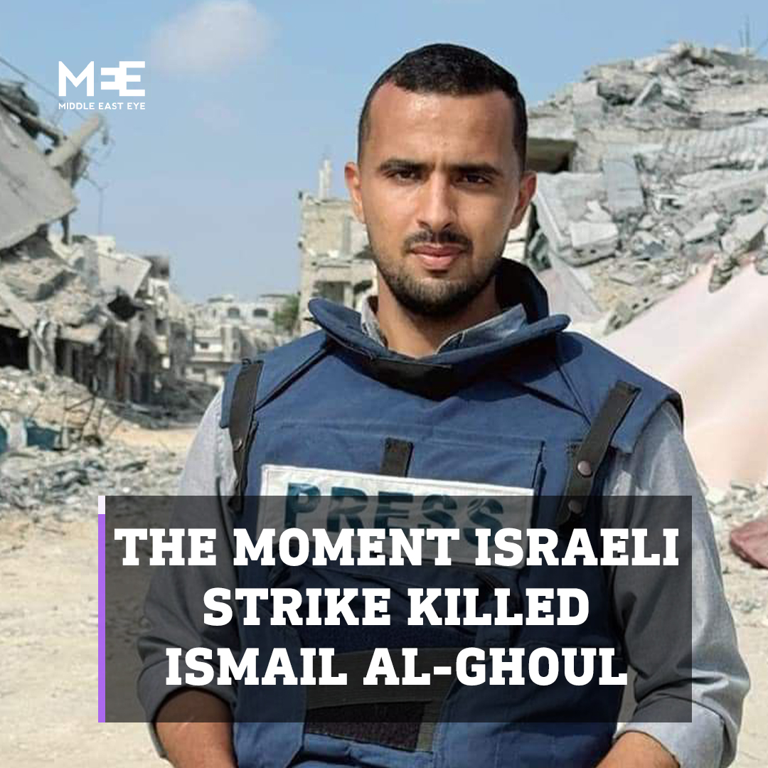 This is the moment journalists in Gaza found out that their colleagues, Al Jazeera journalist Ismail al-Ghoul and his cameraman Ramy El Rify, were killed in an Israeli strike on Gaza City, bringing the number of killed Palestinian journalists since 7 October to 165. Video by: osama.s.ashi