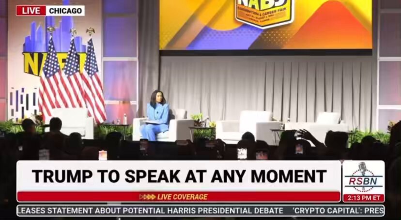I usually recap Donald’s speeches, but today words won’t even do it justice. Here’s the entire FULL interview of his MELTDOWN at The National Association of Black Journalists (NABJ) conference in Chicago. Many hate listening to him, but make an exception. WATCH. IT. ALL!