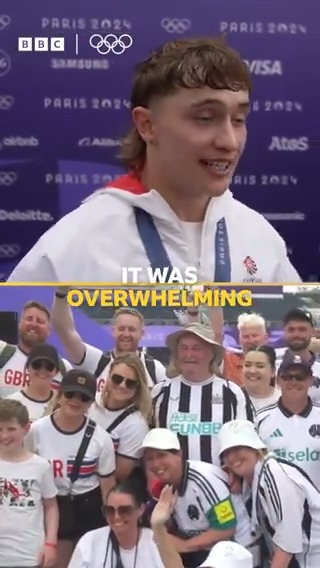 Welling up again 🥹 Kieran Reilly’s grandad and his Newcastle United loving family were SO proud after he won a silver medal in the BMX Freestyle 🥈 #BBCOlympics #Paris2024 #Olympics