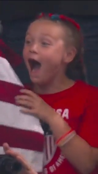 Katie Ledecky just made this girl's life. 🥹 #ParisOlympics