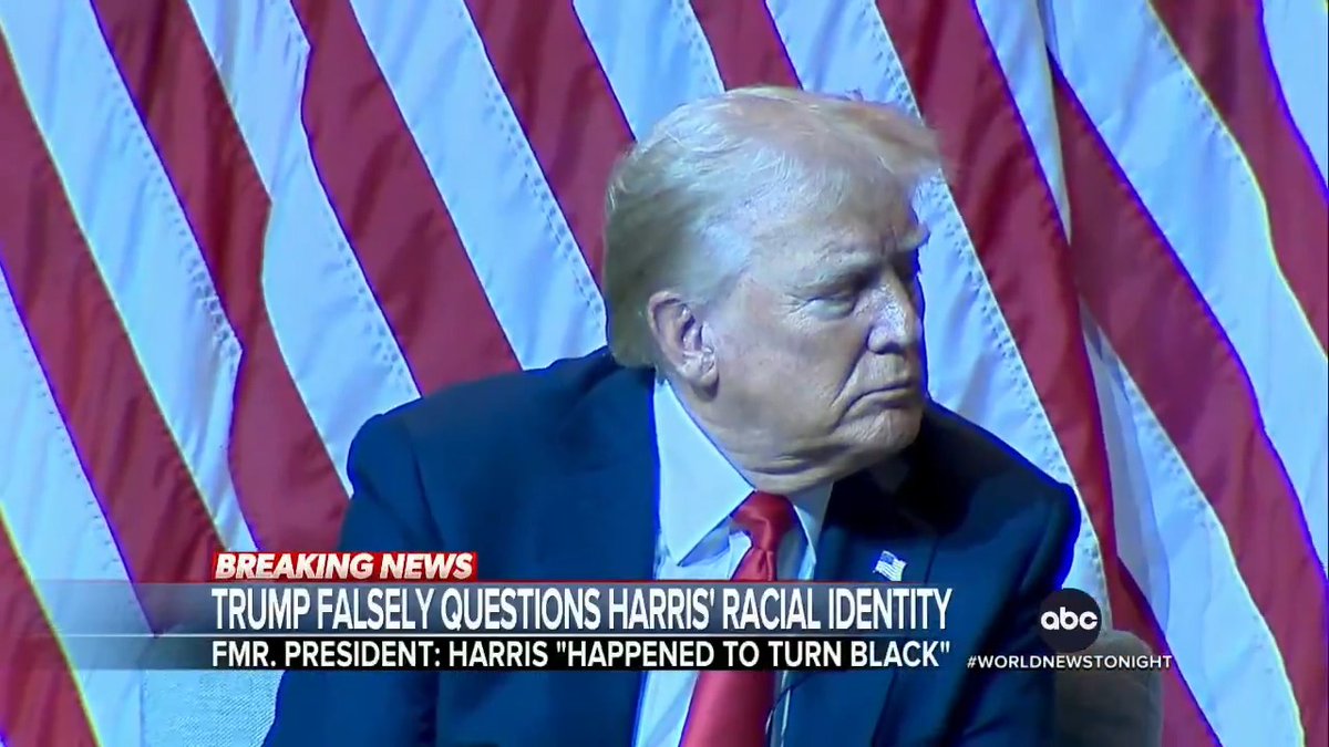 Former Pres. Trump appeared in Chicago at the largest annual gathering of Black journalists, and attacked VP Harris, falsely questioning her race. Rachel Scott reports and has more on Trump’s vow to pardon Jan. 6 rioters convicted of attacking police.