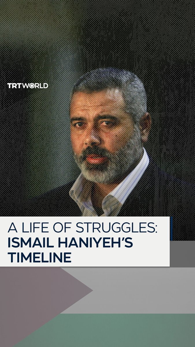 Born in a refugee camp to Nakba survivors, Ismail Haniyeh became the democratically elected Palestinian Prime Minister in 2006 and survived multiple murder attempts by Tel Aviv until his assassination by an Israeli airstrike in Teheran Here is a timeline of his life