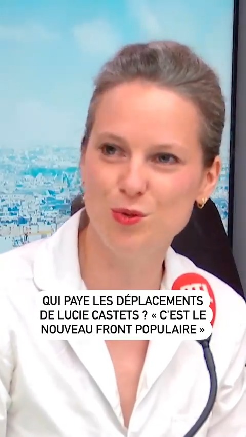Qui paye les déplacements de Lucie Castets ? "C'est le Nouveau Front populaire" La candidate du NFP au poste de Première ministre, Lucie Castets, au micro de William Galibert dans #RTLMatin
