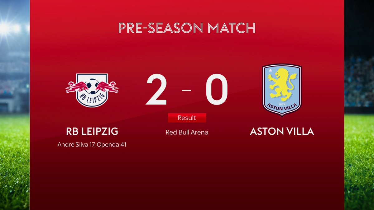 Aston Villa were beaten 2-0 by RB Leipzig in New Jersey with defender Diego Carlos sent off in the first half ⚽