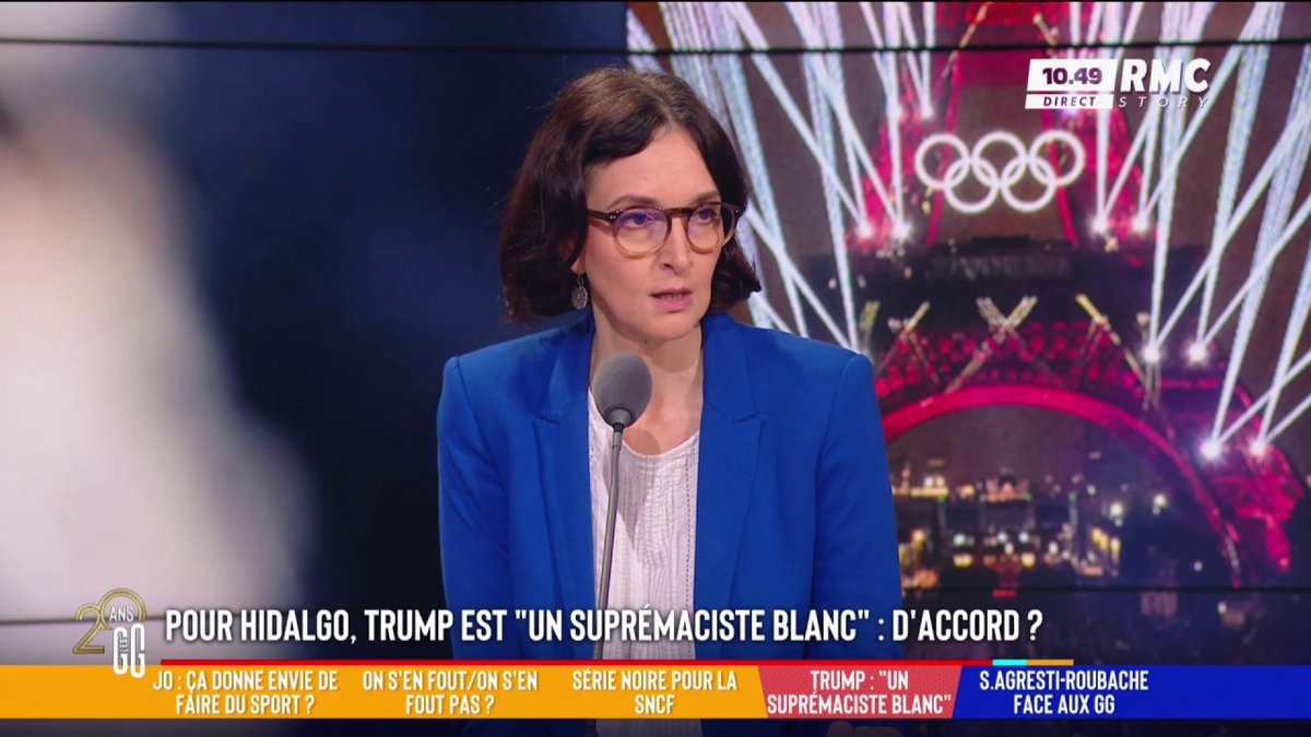 💥 Barbara Lefebvre tacle Anne Hidalgo 🗣️ Barbara Lefebvre : "Le ton sur lequel elle le dit.. Je ne pense pas que Trump soit un suprémaciste blanc ! Il faut qu'elle arrête de dire des conneries ! Elle a perdu une occasion de se taire, qu’elle replonge dans la Seine !" #GGRMC