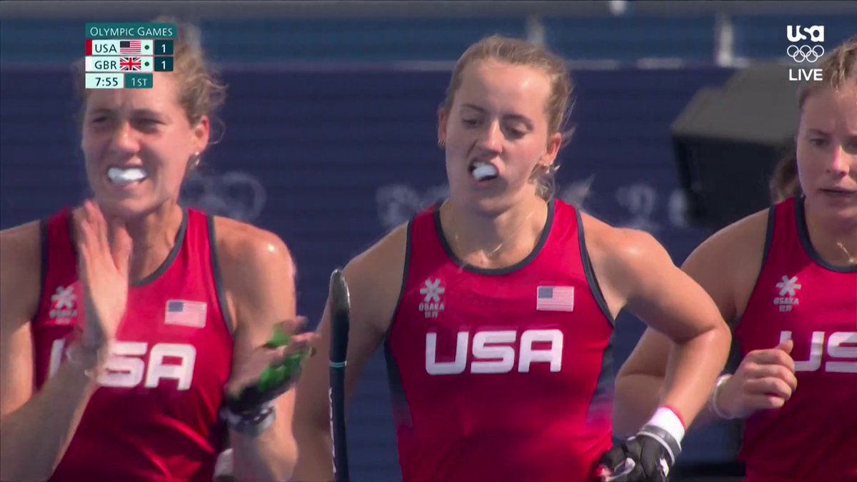 Clinical finish. 💥 USA field hockey ties it up in a huge game against Great Britain! #ParisOlympics 📺 USA &amp; Peacock
