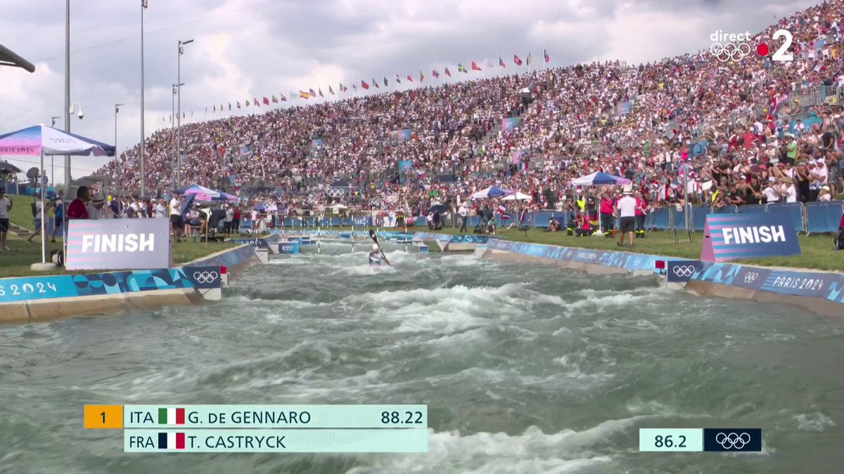#Paris2024 | 🤯🇫🇷 L'ÉNORME RUN DE TITOUAN CASTRYCK !! Le Français termine à 20 centièmes du leader du classement provisoire ! Il reste encore deux concurrents à passer dans cette finale. 📺 Suivez le direct :