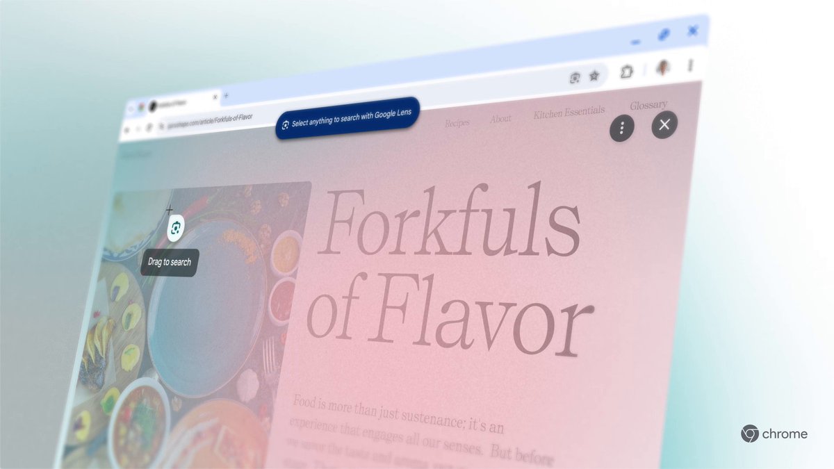 New AI-powered features are coming to Chrome desktop! ✨ Using the latest Google AI and Gemini models, you can search and ask questions about what you see with #GoogleLens, compare products across tabs, and easily find sites you’ve previously visited: