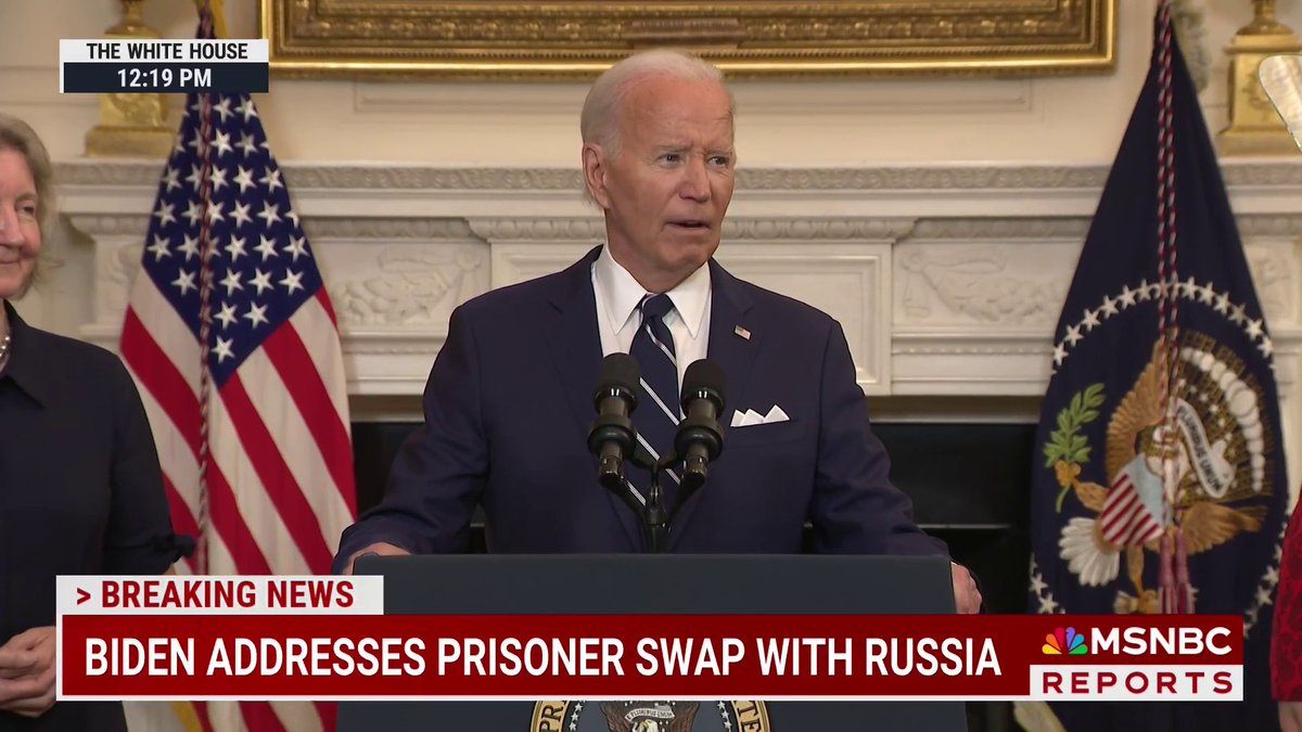 BREAKING: President Biden addresses major prisoner swap with Russia, freeing Evan Gershkovich, Paul Whelan and others.