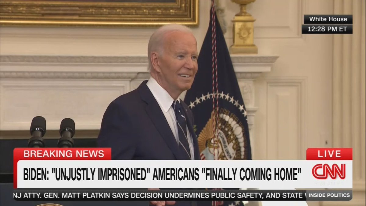 Q: Trump has repeatedly said he could have gotten the hostages out without giving anything in exchange. What do you say to that? President Biden: Why didn't he do it when he was president?