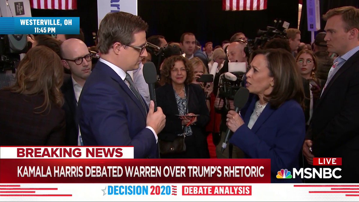 Chris Hayes absolutely went home and cried after this moment with Kamala Harris.