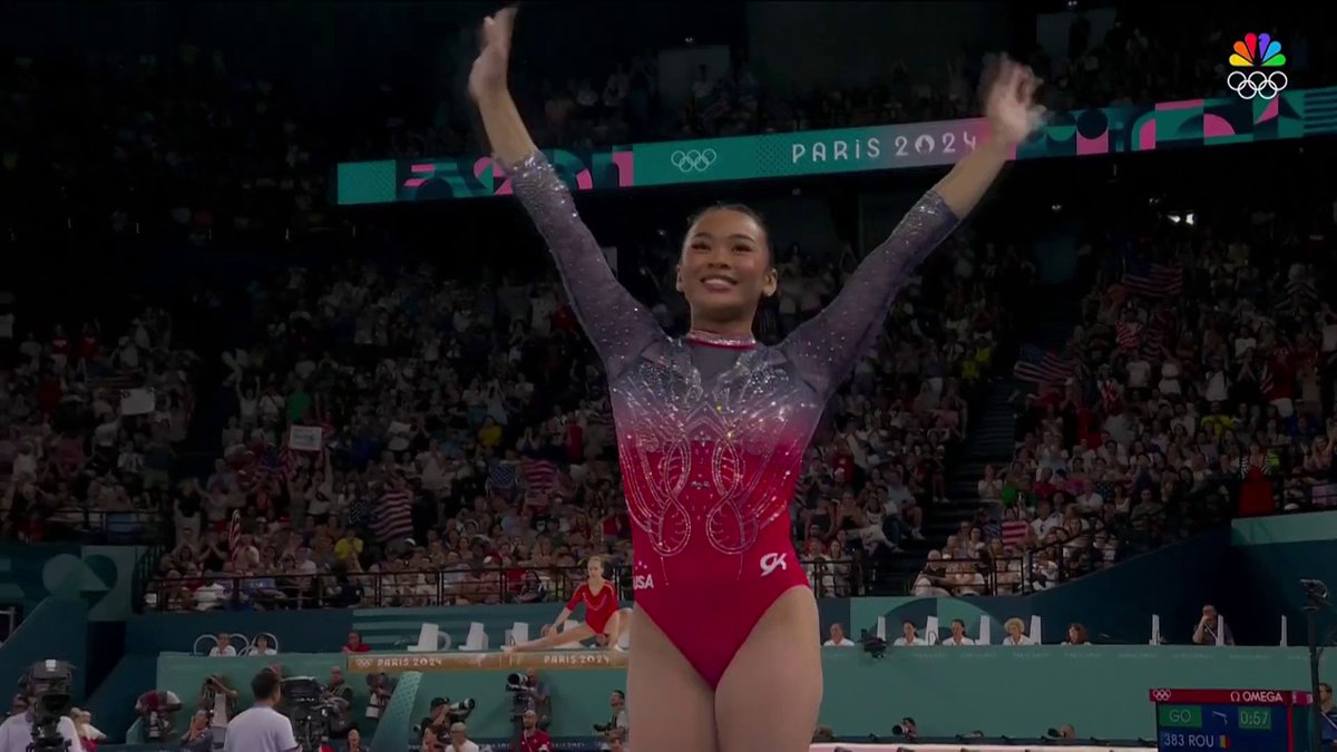SUNI LEE'S ALL-AROUND FLOOR ROUTINE... WOW! 🫡 📺 #ParisOlympics on NBC and Peacock