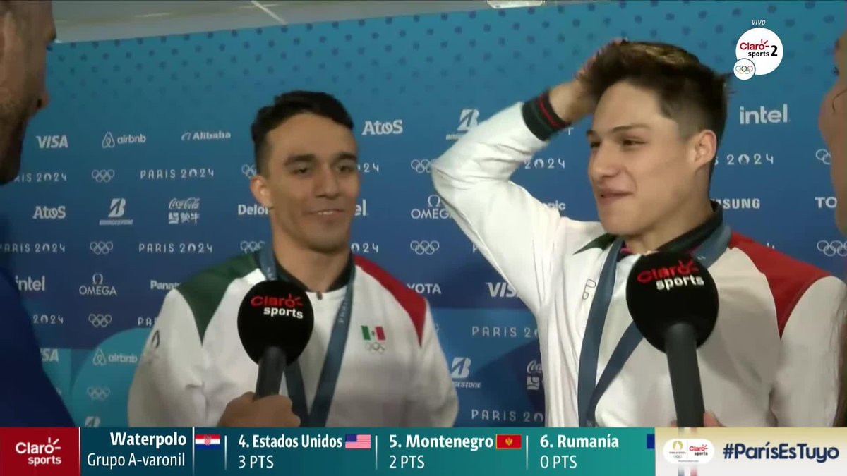 "PARA MI, GANAMOS" 🗣️🇲🇽 Osmar Olvera es contundente tras su medalla de plata en #Paris2024 con Juan Manuel Celaya en clavados #ParísEsTuyo