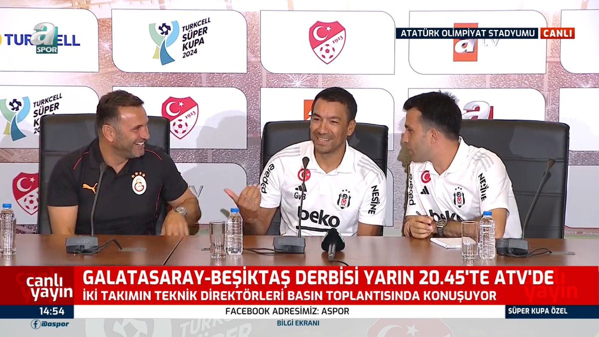 Okan Buruk ve Giovanni van Bronckhorst'un şu basın toplantısını Ali Koç'un gözüne sokun. Geçen sezon böyle bir ortamı red etmişti. Sonra beka sorunu dediğimiz de zırlıyorlar. ‼️‼️