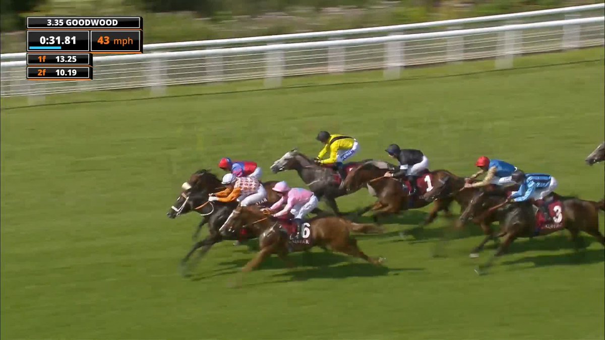 That's got to be the race of the week 🤩 Big Evs just holds off Asfoora to take the King George Qatar Stakes 🏆 #ITVRacing | Goodwood Racecourse | Tom Marquand