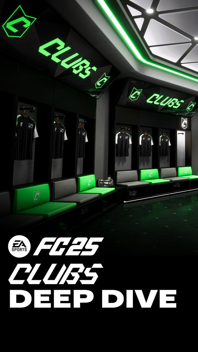 An all-new personalised Clubhouse, game-changing facilities, Clubs Rush, and more. Elevate your club and Pro to the highest level in #FC25 Clubs. Pre-order now: