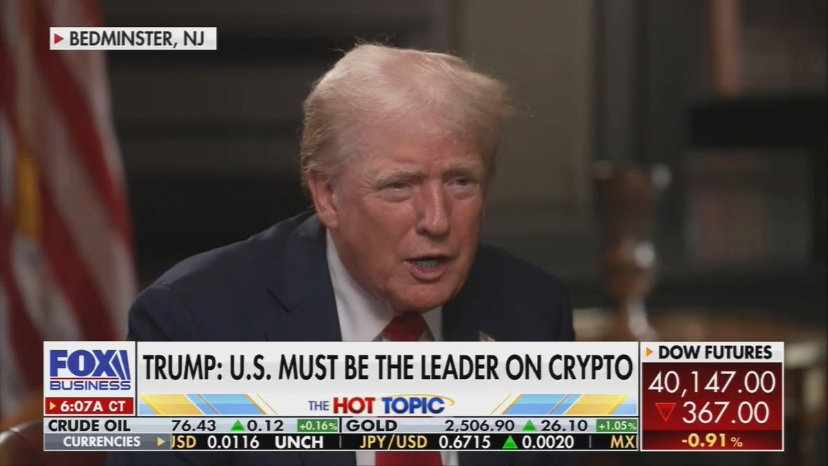 BREAKING‼️ 🇺🇸 TRUMP: Maybe we’ll pay off our $35 trillion debt by handing them a little crypto check, handing them a #Bitcoin
