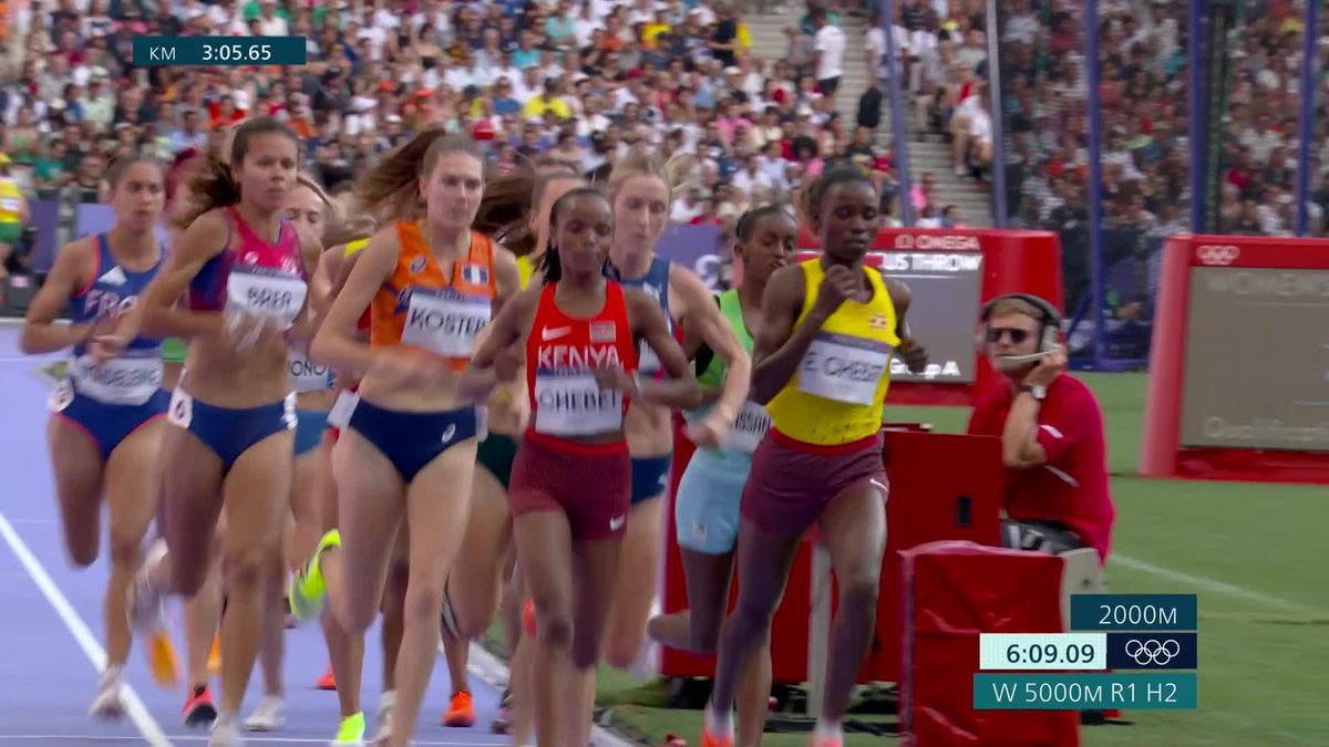 🇻🇪 El espectacular remate de Joselyn Brea para sellar su boleto a la final de los 5000m. Será el lunes 5 de agosto a las 3:15 PM. #Paris2024