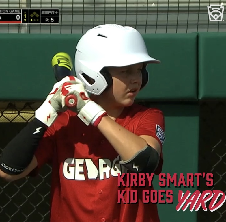 Kirby Smart’s son Andrew just went deep in a Little League World Series Regional