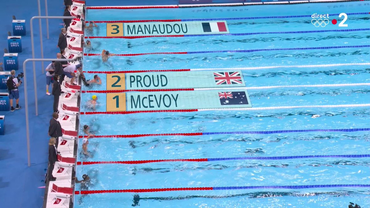 🥉🇫🇷 MAGNIFIQUE MÉDAILLE DE BRONZE OLYMPIQUE POUR LE FRANÇAIS FLORENT MANAUDOU. (France 2) #Paris2024