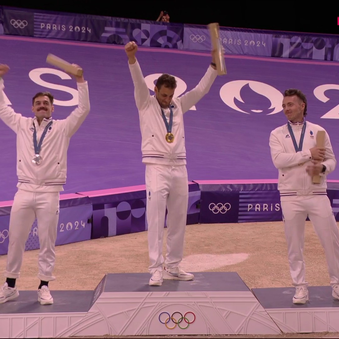 🥇🥈🥉🇫🇷 Un PODIUM 100% FRANÇAIS HISTORIQUE en BMX racing. MERCI Joris Daudet, Sylvain André et Romain Mahieu. (Eurosport) #Paris2024