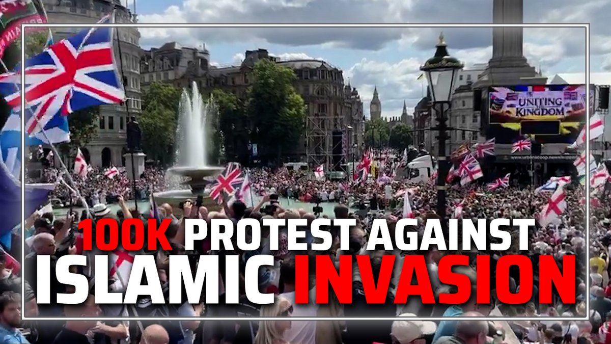 VIDEO: 100,000 People Protesting Against Islamic Invasion Of England— Tommy Robinson Reports Tommy Robinson 🇬🇧