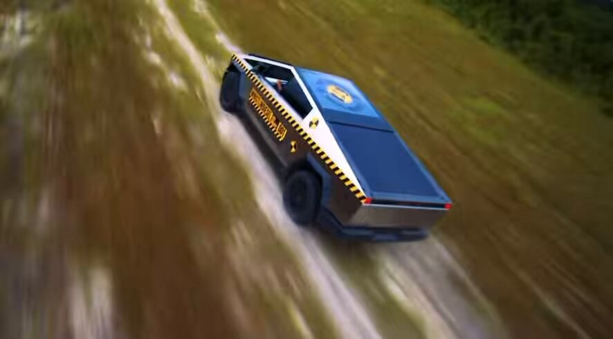 NEWS: whistlindiesel has posted his first Cybertruck durability test. Watch the full 20 minute video of it taking the biggest beating of any Cybertruck yet: