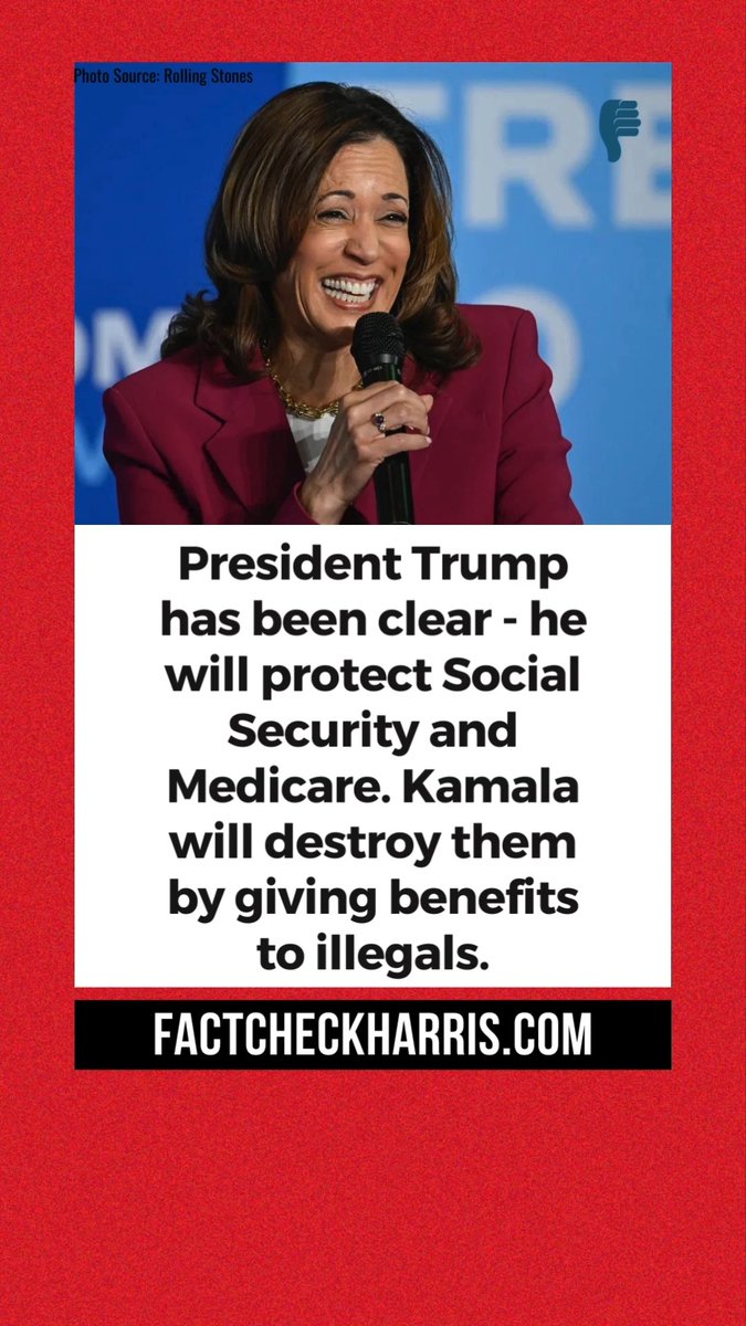 President Trump will protect Medicare and Social Security. Kamala is lying to you!