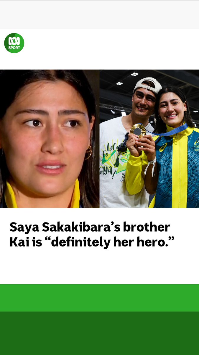 Saya Sakakibara wears her brother Kai's old number, 77. After midnight in Paris, with her gold medal around her neck, she spoke about what he means to her. Keep up with all the latest sport news and analysis on the ABC listen app: