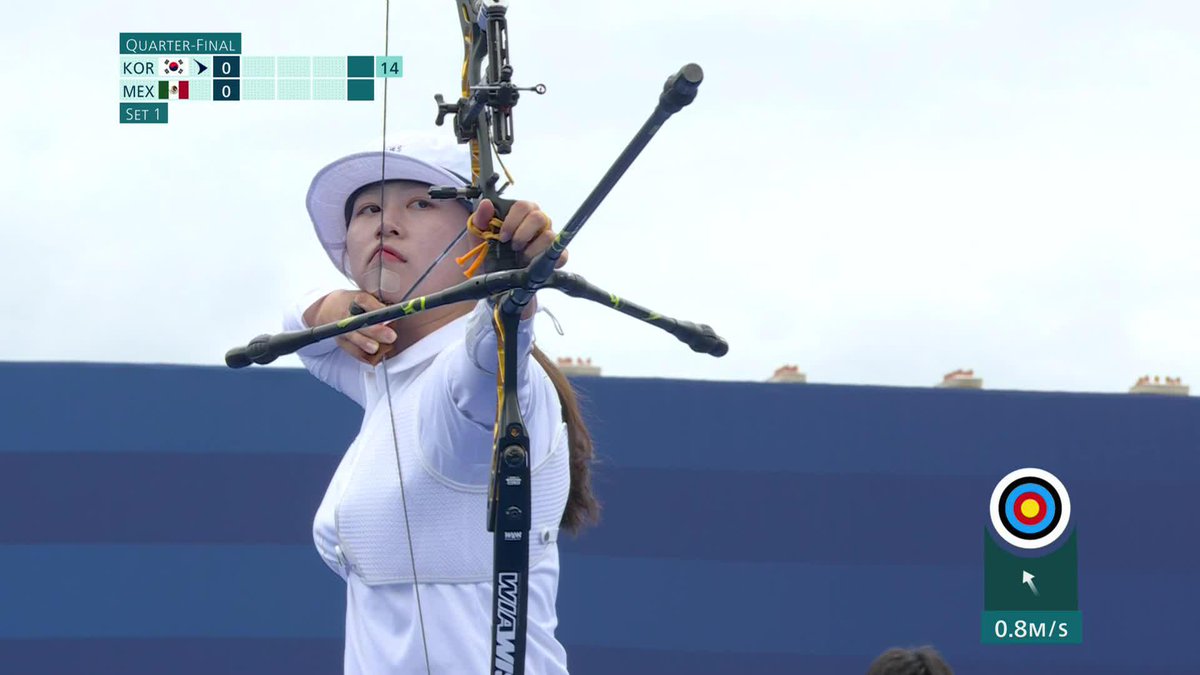 EL SET PERFECTO🤌🏽🤯 alejandra valencia y Sihyeon Lim nos regalaron el 1er set de 10 en los cuartos de final de tiro con arco en #Paris2024 #ParisEsTuyo