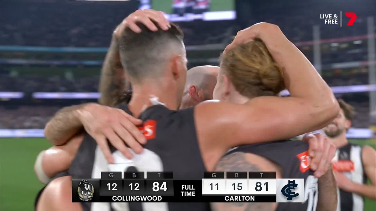 COLLINGWOOD WIN! The Magpies hold on in Scott Pendlebury's 400th game!