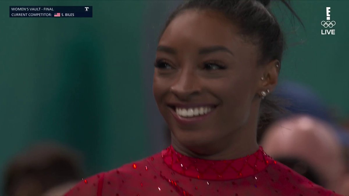 OH WOW. 🤩 Simone Biles just NAILED this vault in the final! #ParisOlympics 📺 NBC, E! and Peacock