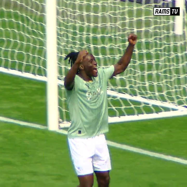 ✅ First game at Pride Park. ✅ First goal at Pride Park. @David_Ozoh with the leveller! 👊