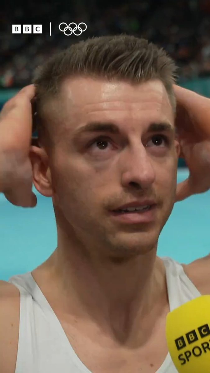 An emotional Max Whitlock reacts to a question about his daughter who was able watch his final Olympic appearance 😭 #Olympics #Paris2024 #BBCOlympics
