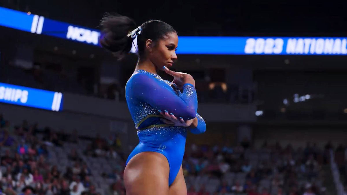Jordan Chiles on floor exercise is always magic! ✨ Her last floor routine at UCLA was just about perfect (9.9875) and earned her the 2023 NCAA floor title. We can't wait for her to close out Monday’s Olympic floor final! #GoBruins