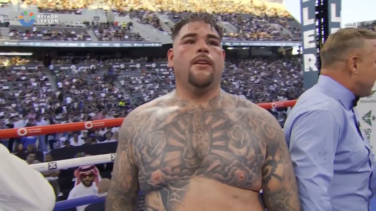Andy Ruiz and Jarrell Miller battle for a majority draw! 🤝 📝 116-112 Miller, 114-114, 114-114 #RuizMiller #CrawfordMadrimov #RiyadhSeasonCard