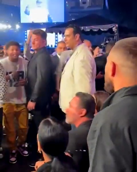 ‼️ Shakur Stevenson and Vasyl Lomachenko exchanging words at ringside for Terence Crawford vs Israil Madrimov… [🎥 @TRBoxing]