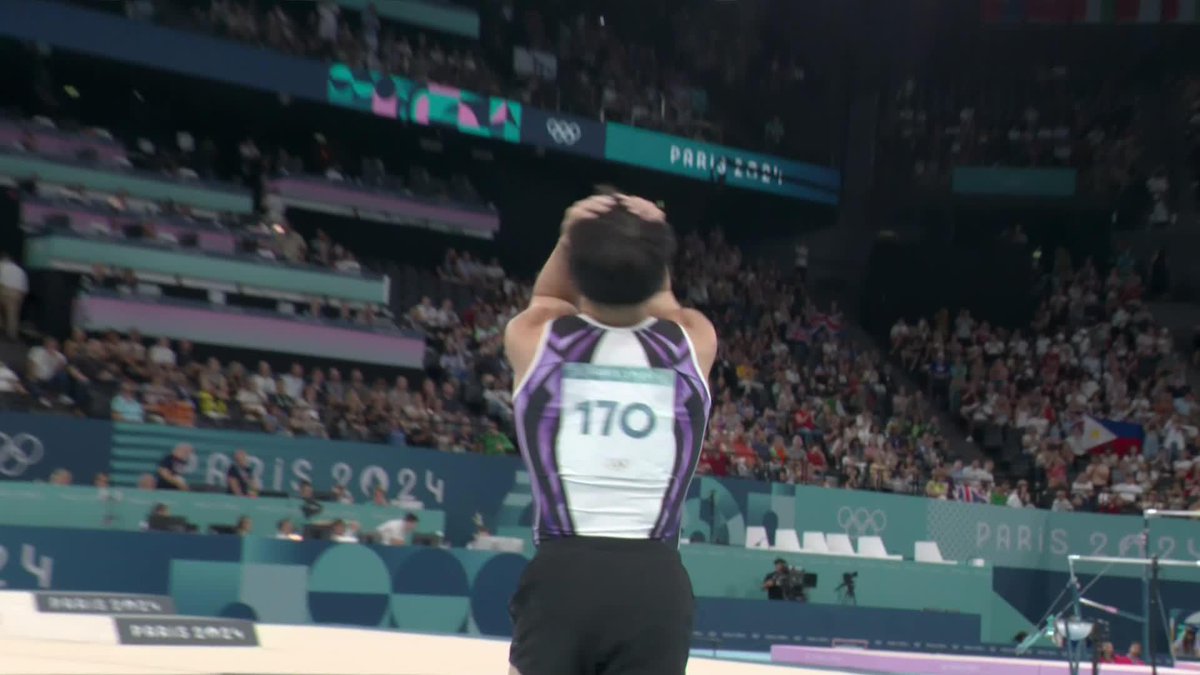 PINOY PRIDE IN FULL DISPLAY 🇵🇭🥇 Carlos Yulo BEAMS WITH PRIDE after winning GOLD for the Philippines in the men's artistic gymnastics vault finals! #Paris2024 #OlympicGames #100TaongLaban #ParaSaBayan
