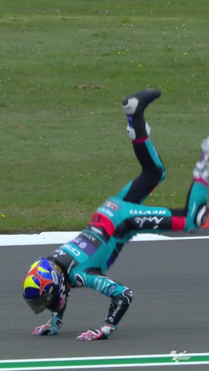 If your dream comes true, you have to CELEBRATE! 🕺 Jake Dixon became the first Brit to win at home since 2015 and the crowd went CRAZY 🥳 #BritishGP 🇬🇧 | #MotoGP75