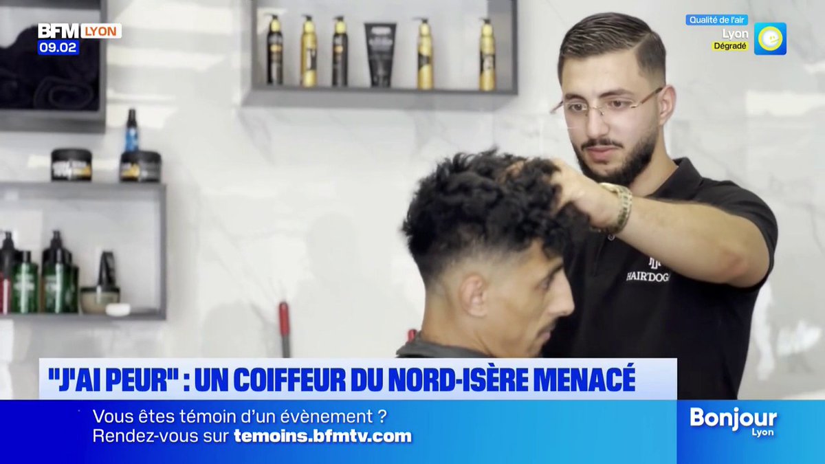 🇫🇷 FLASH | Après un tweet du militant d'extrême droite Damien Rieu (Reconquête), un jeune coiffeur, qui venait d'ouvrir son salon il y a à peine six mois, a été cyberharcelé et menacé.