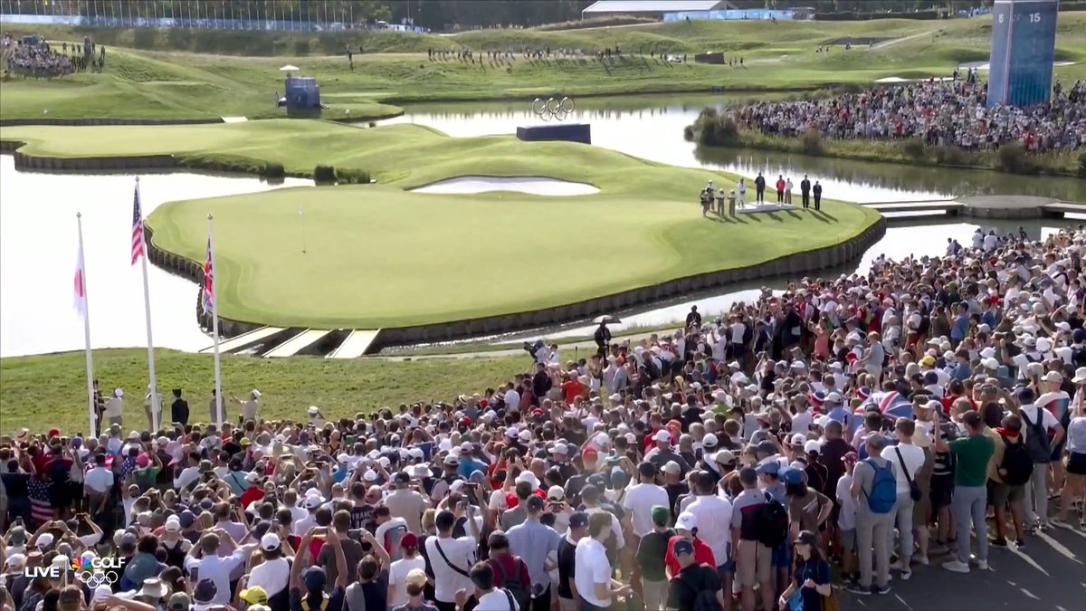 Profound emotions for Scottie Scheffler hearing the Star-Spangled Banner after winning Olympic gold. 🥹🇺🇸 📺 Golf Channel and Peacock | #ParisOlympics