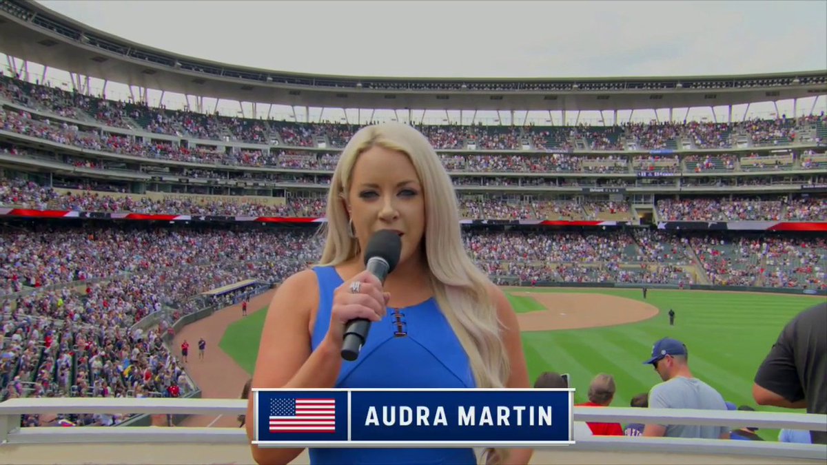 Audra Martin sings 'God Bless America' at Target Field! #MNTwins #MLB