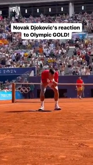 The moment Novak Djokovic won his first Olympic medal and completed the Golden Slam. 💪🥇 #ParisOlympics