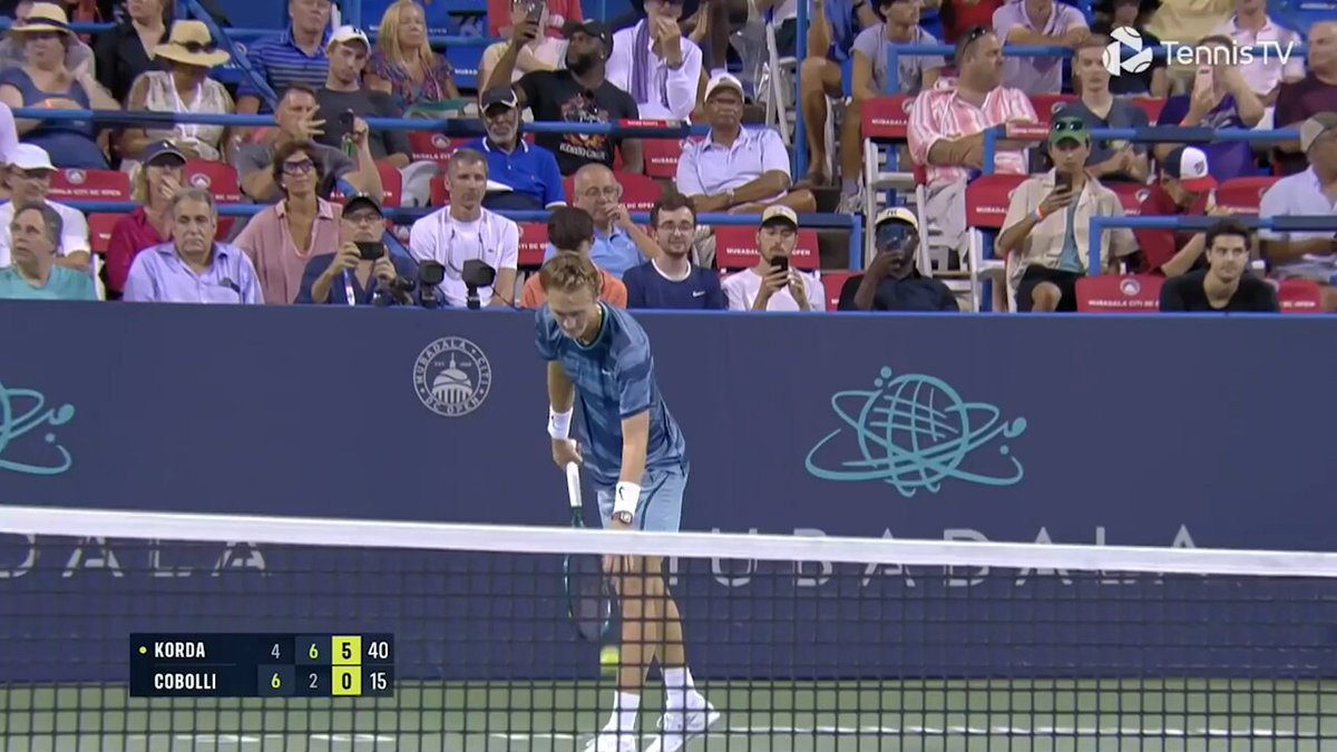 Korda conquers the capital city 🇺🇸 The moment Sebastian Korda secured his second title 4-6 6-2 6-0 🆚 Cobolli Mubadala Citi DC Open | #MubadalaCitiDCOpen