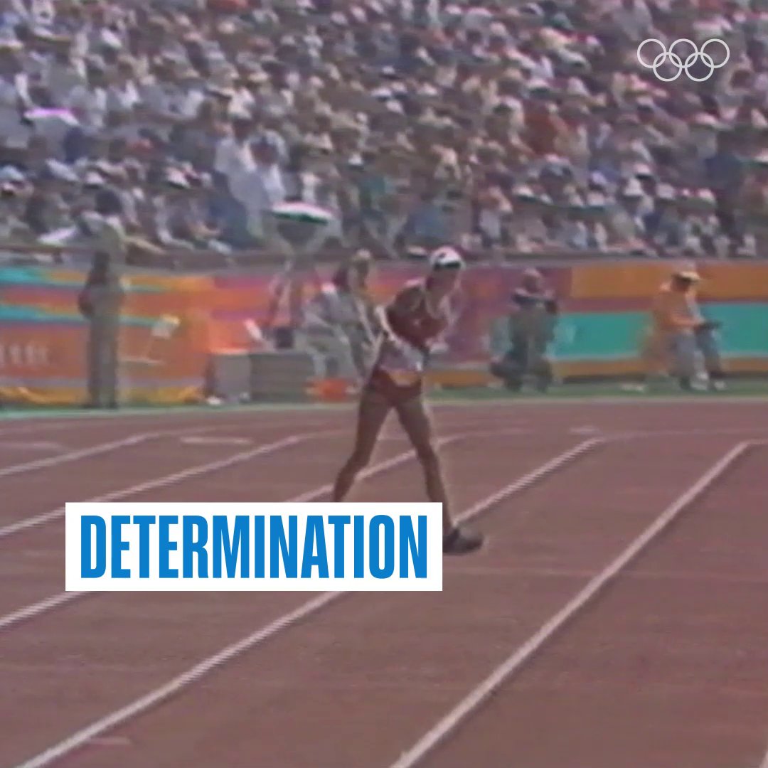 4️⃣ 0️⃣ years ago today, Gabriela Andersen-Schiess was determined to make it to the finish line. #Olympics #LA1984